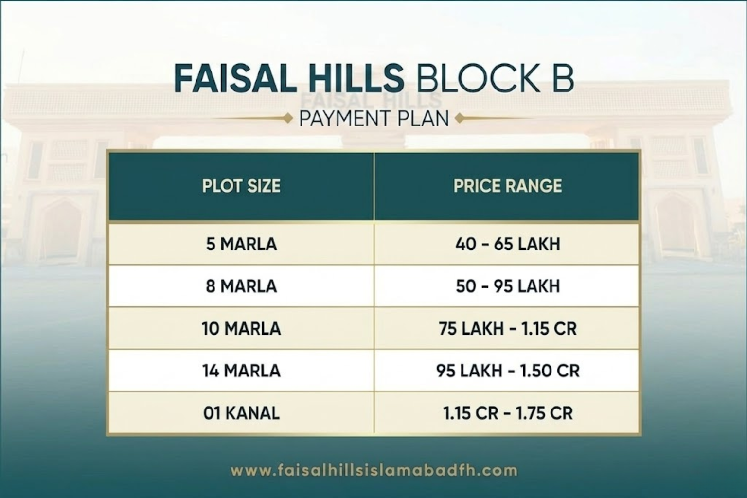 Faisal Hills Block B Best Payment Plan 2026