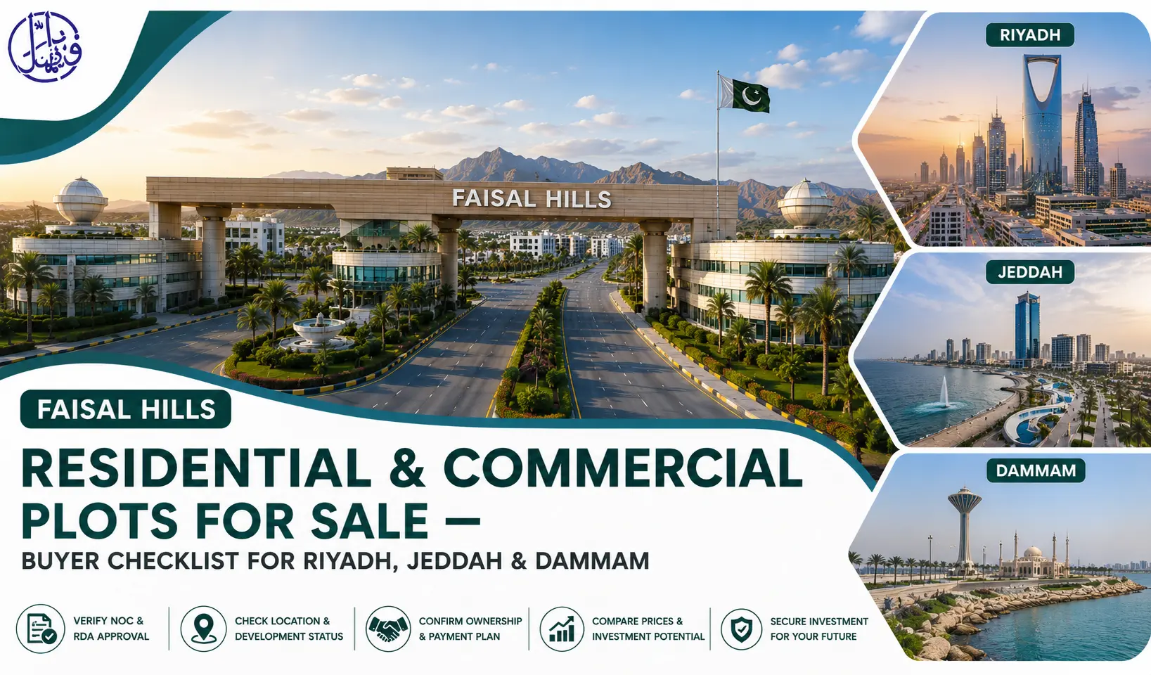 Faisal Hills Residential  Commercial Plots for Sale Buyer Checklist for Riyadh Jeddah  Dammam