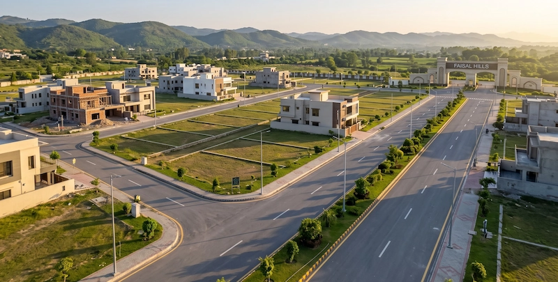 SAR to PKR Faisal Hills Plots for Sale for buying Faisal Hills plots on easy installments