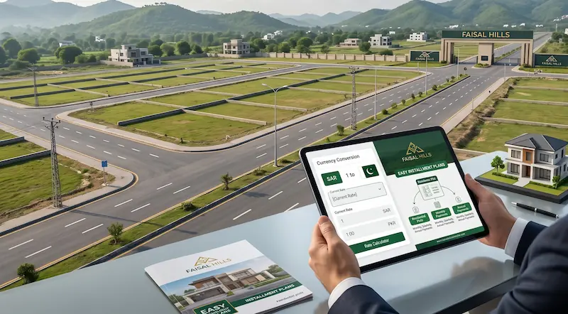 Saudi Riyal to Pakistani Rupee investment guide for SAR to PKR Faisal Hills Plots for Sale